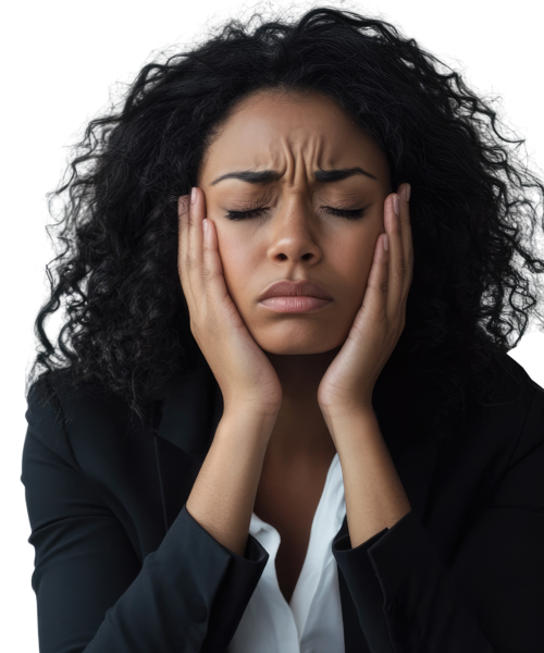 Woman looking anxious and worried